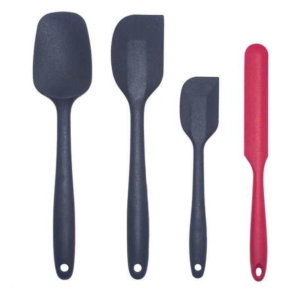 4 PCS Silicone Spatulas for Cooking | Heat-Resistant Ergonomic Spatulas for Baking | Mixing Spoons | Non-Stick Rubber Spatula | Silicone Kitchen Utensils Sets | Dishwasher Safe Bakeware Set