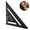 Triangular Ruler for Carpentry Circular Saw Ruler Right Angle Ruler 0-90 Degree Aluminum Alloy Multi-Angle Tool Double Sided Scale Protractor Clear Scale Easy to Read Construction Drafting Strong