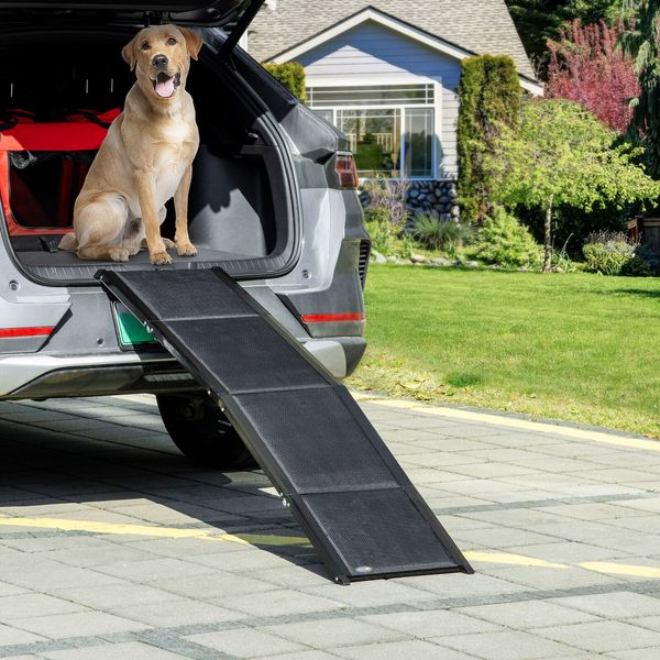 62 Inch Folding Dog Ramp for Cars, Trucks, SUVs for Extra Large Dogs up to 132lb