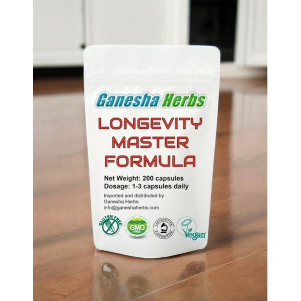 LONGEVITY MASTER ADAPTOGEN FORMULA 24 SUPER TONIC HERBS! 200 CAPSULES!!!