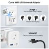 Type G US to UK Travel Plug Adapter with Type B Universal Converter,2 USB