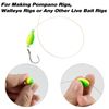 Dr.Fish 30 Pack Oval Foam Floats Fishing Rig Floats Fly Fishing Trout Bobber Strike Indicator Pompano Surf Fishing Rig Walleye Crawler Harness Yellow 0.45X0.78 in