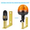 Tractor Beacon Light Mounting Bracket, DIN Pole Metal Mount with Cable and Protective Cap for Beacons, NO.3764