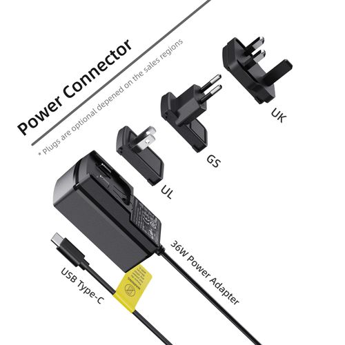 MeLE Power Supply Adapter 12V 3A DC to AC with USB-C Port and UL UK GS Standard Plugs for Mini PC Computer Overclock 3C 4C X2 QuieterDL Series (Not for Quieter2/3/4 Series)