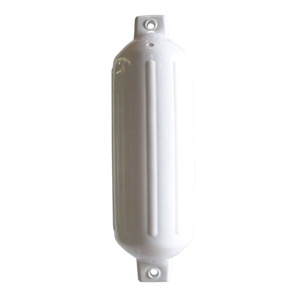 Dock Edge + Boat Ribbed Fender, White, 5.5x20-Inch