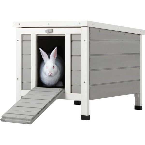 CO-Z Outdoor Cat House Weatherproof Rabbit Hutch Hideout Indoor Bunny Cage