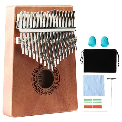 Kalimba Beginner Set, 17 Keys, Kalimba Tuning Hammer with Japanese Music Score, Thumb Piano, Perfect for Kids, Teenagers, Beginners, Professionals, Percussion Instrument