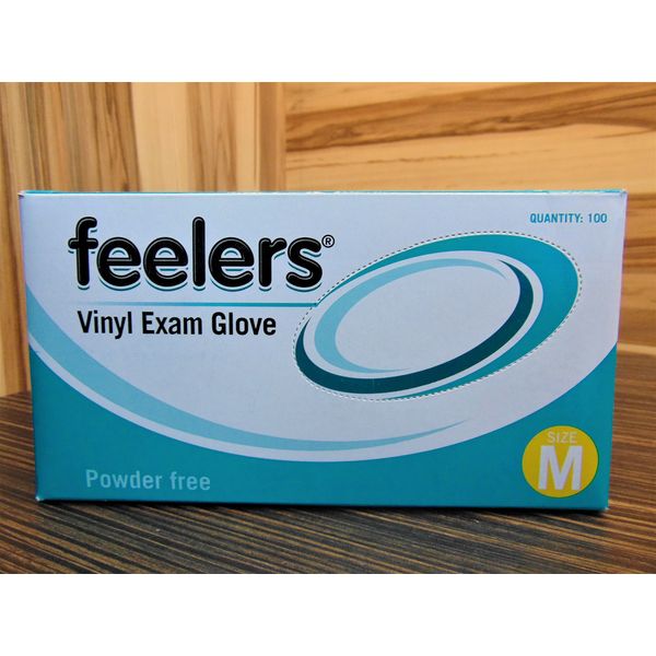 Powder-Free Disposable Vinyl Gloves - Medium Clear - 100 Pack