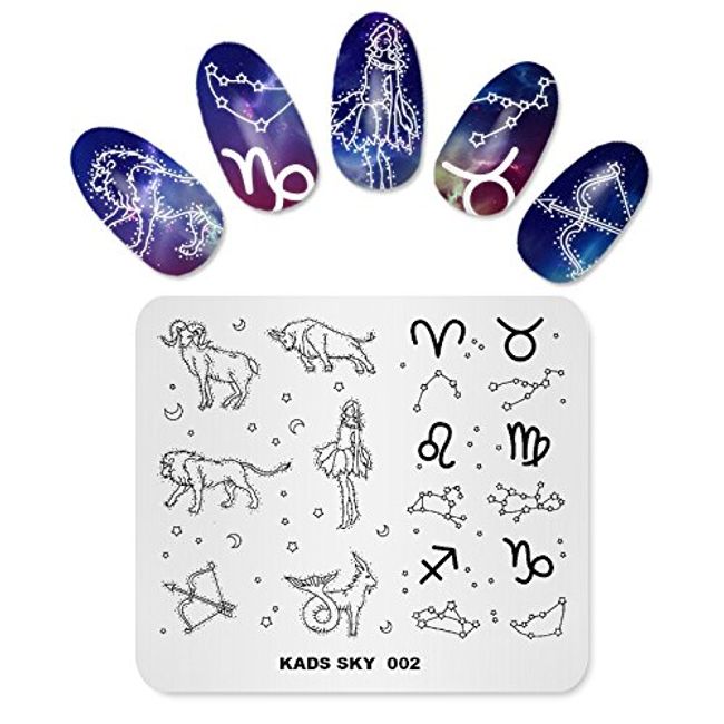 KADS Nail Art Stamping Plate Nature Manicure DIY Template Stencil Nail Set  Kit