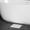6 inch Square Shower Floor Drain with Flange steel Pattern Grate Stainless st