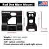 unniu Red Dot Riser Mount – 2" Height Optic Sight Scope Mount, Compatible with T1/T2, H1/H2, Romeo 5, CompM5 Black
