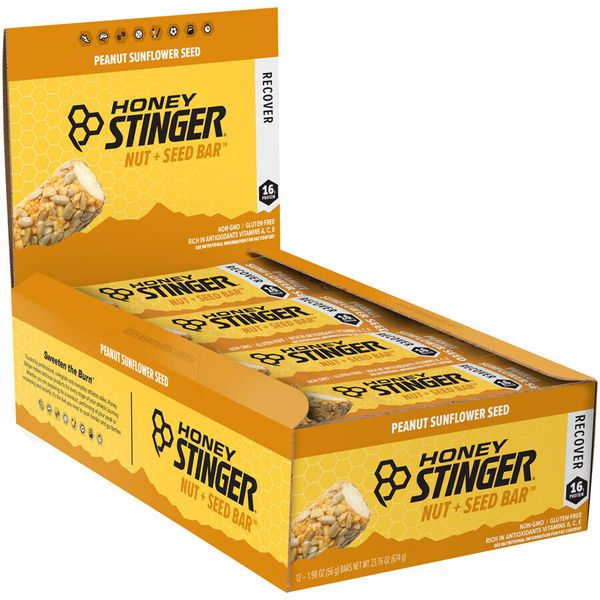 Honey Stinger Nut and Seed Bar - Peanut/Sunflower, Box of 12