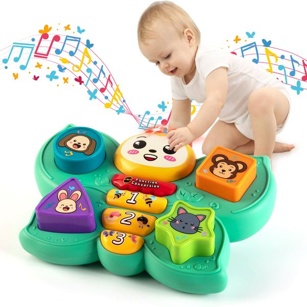 YOOYID Butterfly Baby Musical Toys 6 12 18 Months, Montessori Toys for 1 Year Old, 1 Year Old Toys, Gifts for 1 Year Old Boy Girl, Baby Learning Educational Toys 6-12 Months