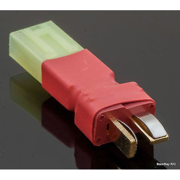 No Wires Connector: Mini-Tamiya Female to Male T-Plug (Deans Style) Adapter