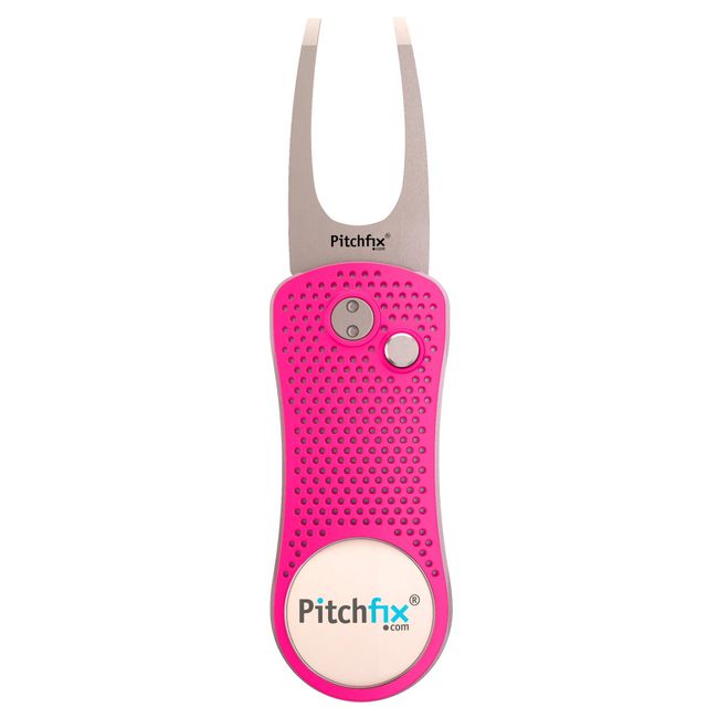 Pitchfix Divot Tool Golf (Hot Pink/Silver)