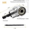Professional 105° Right Angle Drill Extension & Screwdriver Bit Holder, 15pc Set
