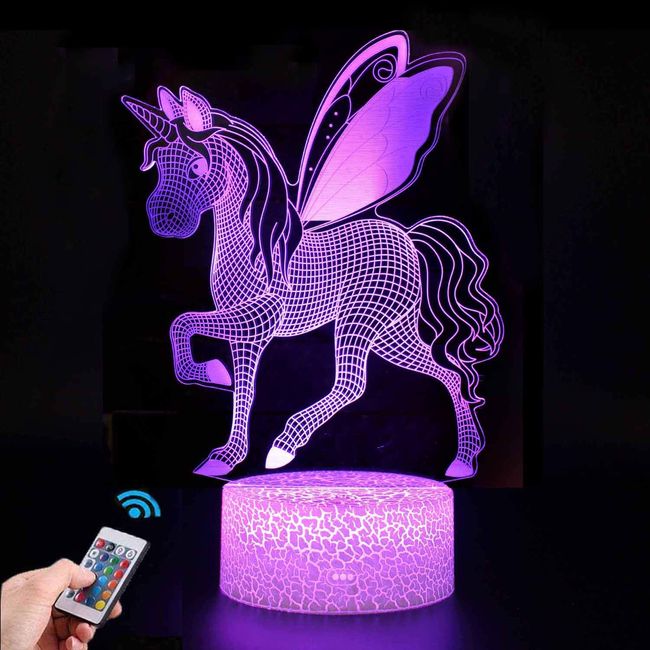 Unicorn Gifts For Girls, Unicorn Night Light Lamp With Remote, 16