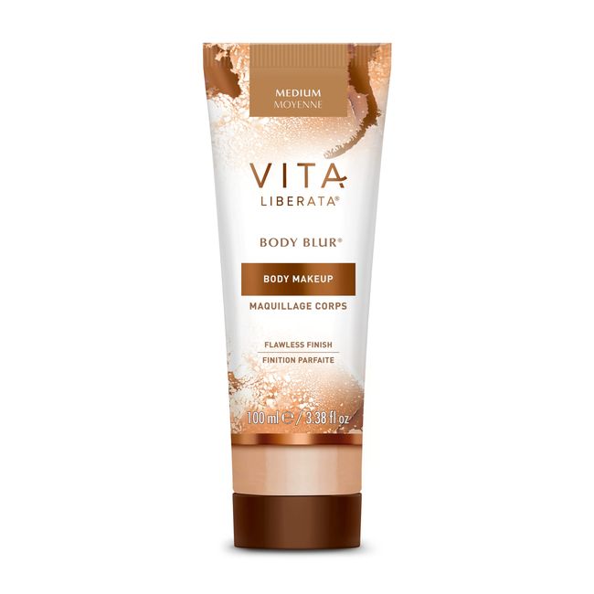 Vita Liberata Body Blur, Leg and Body Makeup. Skin Perfecting Body Foundation for Flawless Bronze, Easy Application, Radiant Glow, Evens Skin Tone,  New Packaging