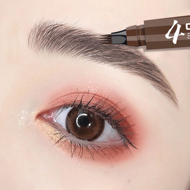 Daedong Water Waterproof Tattoo Natural Brown Eyebrow Pencil H101, 02 Dark Brown, 1pc