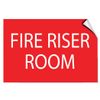 Fire Riser Room Hazard Fire Label Decal Sticker 10 Inches X 7 Inches