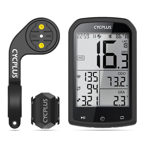 CYCPLUS GPS Cycle Computer & Cadence & Speed Sensor & Mount (M1Z1C3)