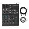 Mackie 402VLZ4 4-Channel Mixer with Knox XLR Cable and Kirlin 1/4-inch TRS Cable