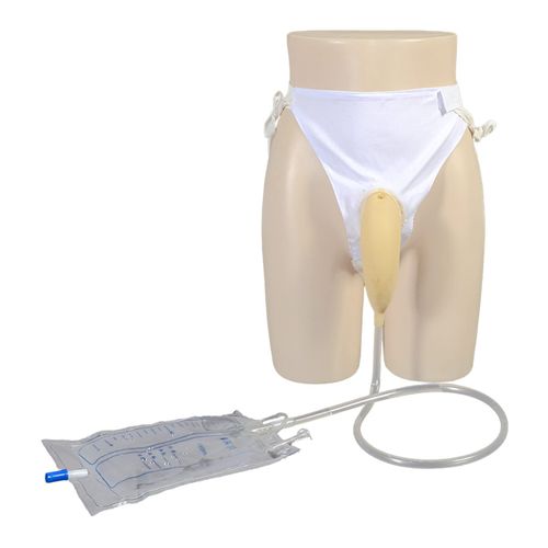 Wearable Urinal for Men, Protable Latex Material with Collection Urine Bag, Urinary Drainage Bag System,Skin-Friendly and odorless (1000ml) (Universal Style)