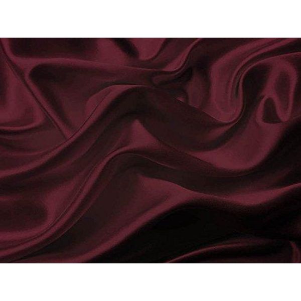 Mk Collection 4pc Soft Silky Satin Solid Color Deep Pocket Sheet Set (Burgundy,