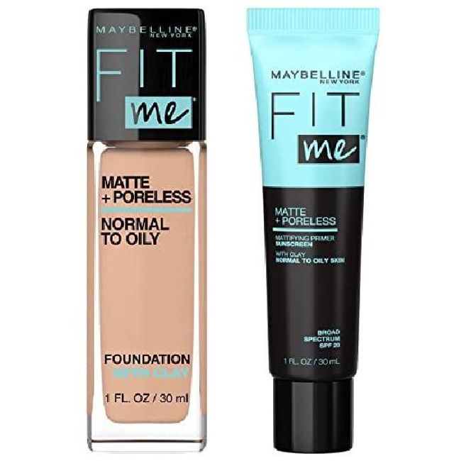 [Lime] Maybelline Fit Me Matte Poreless Mattifying Facial Eyebrow Makeup Sunscreen Broad Spectrum SPF 20 16 Hours Shine Control Transparent 1pc