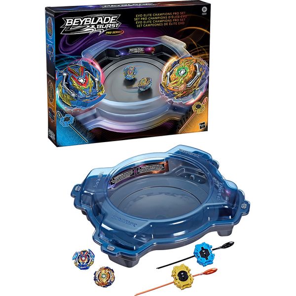 Beyblade Burst Pro Series Evo Elite Champions Pro Set - Battle Game Set with Beystadium, 2 Spins and 2 Launchers