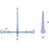 8MM Ratchet Loadbinder with Safety Grab Hooks