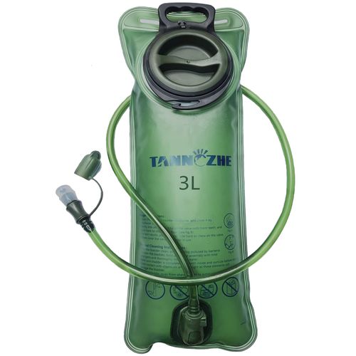 TANNOZHE Hydration Bladder 3 Litre Leak Proof Water Bladder,BPA Free Hydration Pack Replacement,Sports Travel Reservoir Hydration Bag Pack Hiking Outdoor-Green