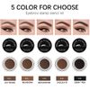 SHEEYOON Eyebrow Stamp Stencil Kit, One Step Brow Shaping Kit with Brow Pomade and 10 Easy Brow Stencils, Waterproof & Long Lasting Brow Pomade and Stencils Kit (03 Medium-Brown)