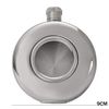 Personalised 5oz Round Hip Flasks with A See-Through Window - Gold or Silver (Silver, Gift Box)