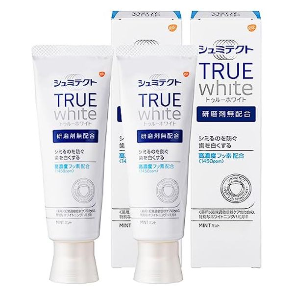 Shumitect True White (Quasi-Drug) Whitening Toothpaste, Hypersensitivity Care, High Concentration of Fluorine Formulated <1450 ppm> No Abrasives, Set of 2