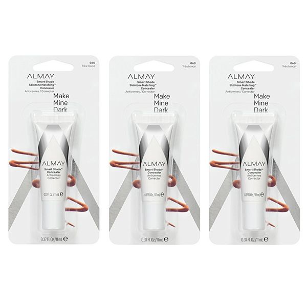 Almay Smart Shade Skintone Matching Concealer Make Mine Dark #060 (3 Pack)