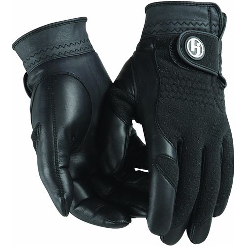 HJ Glove Women's Black Winter Performance Golf Glove, Medium, Pair