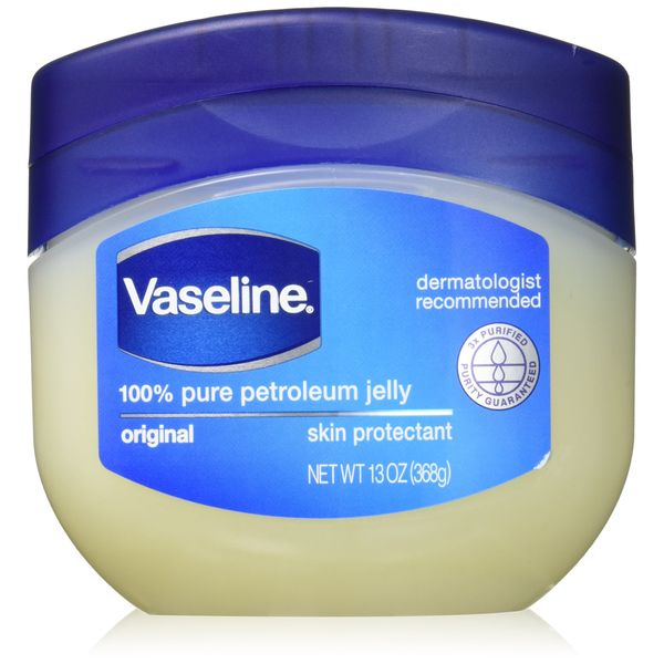 Vaseline 100% Pure Petroleum Jelly, Original Skin Protectant, 13 Oz (Pack of 2)