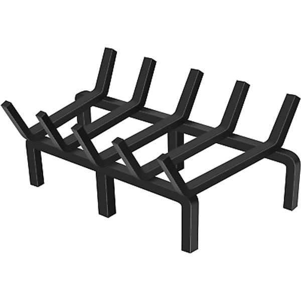 Fireplace Grate 17" Firewood Burning Rack 1/2" Solid Steel Heavy Duty Log Holder