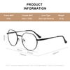 RB.Pilot Classic Round Polygon Reading Glasses for Men Women Light Blocking Computer Readers Spring Hinge Metal Frame