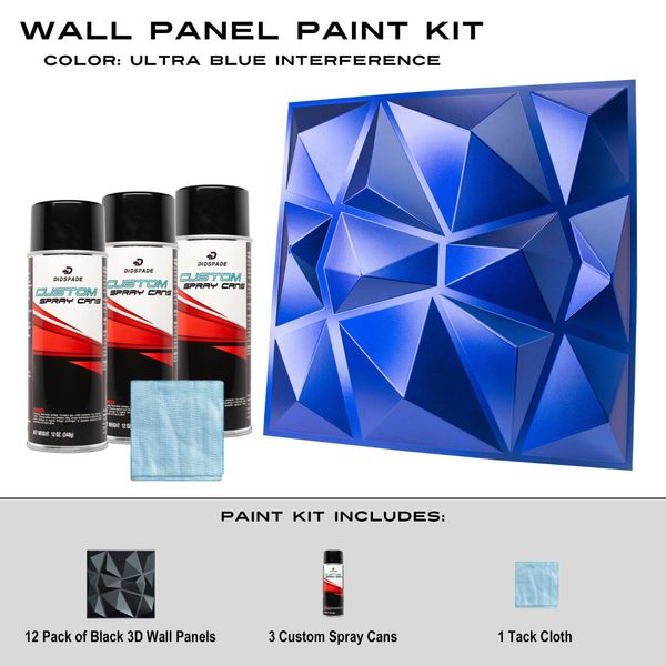 Ultra Blue Interference Black Wall Panel Paint Kit