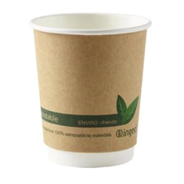 Parkers Biodegradable Double Wall Kraft Coffee Cups 500 x 8oz