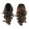CEXIN Ponytail Wig, Elastic, Clip, 2 Types, Exterior, Soft, Curls, Long, Medium, Partial Wig, Point Wig, Hair Extension, Heat Resistant - Wet rubber type light brown