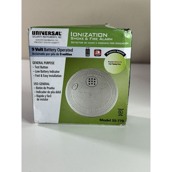 Universal Ionization Smoke and Fire Alarm SS-770 T30