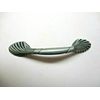 Drawer Pull Handle Antique Silver / Pewter 3" Screw Centers Ribbed 1990s Modern