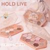 SNS Eyeshadow Cute Honeycomb 12 Colors Makeup Palette, Eye Shadow Palette, Honey Sugar Brown Powder, Eyeshadow, Ins, Eyeshadow Brush, Dual-Use, Waterproof, Sweatproof, Highly Colorful, Lasting Eye Shadow, 0.4 oz (10.8 g) (601# Pink Brown)