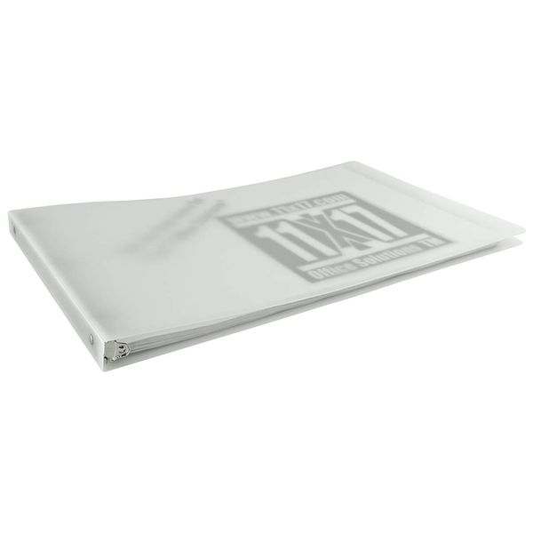 11x17 1/2-Inch Round Ring Poly Binder, Clear Frost (511608)