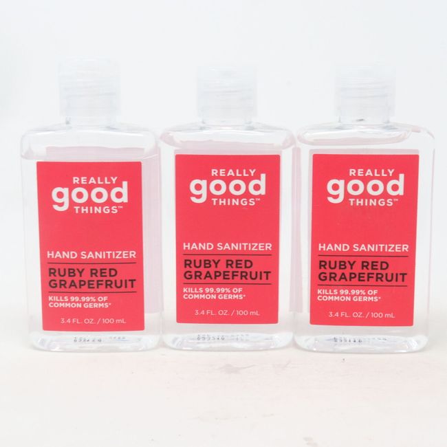 Really Good Things Ruby Red Grapefruit Hand Sanitizer (Pack Of 3)  / New