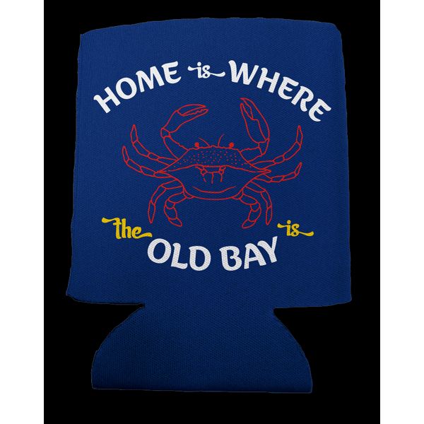 Home Is Where The OLD BAY Is with Crab (Blue) / Can Cooler - 1 / Blue