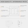 RETROTOUCH Crystal Double Light Switch, White Chrome Trim, 2-Way, 10AX